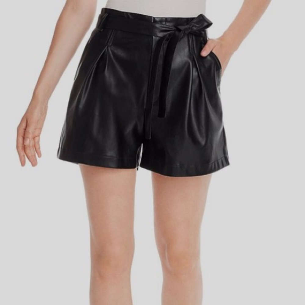 Lucy Paris Leather Shorts